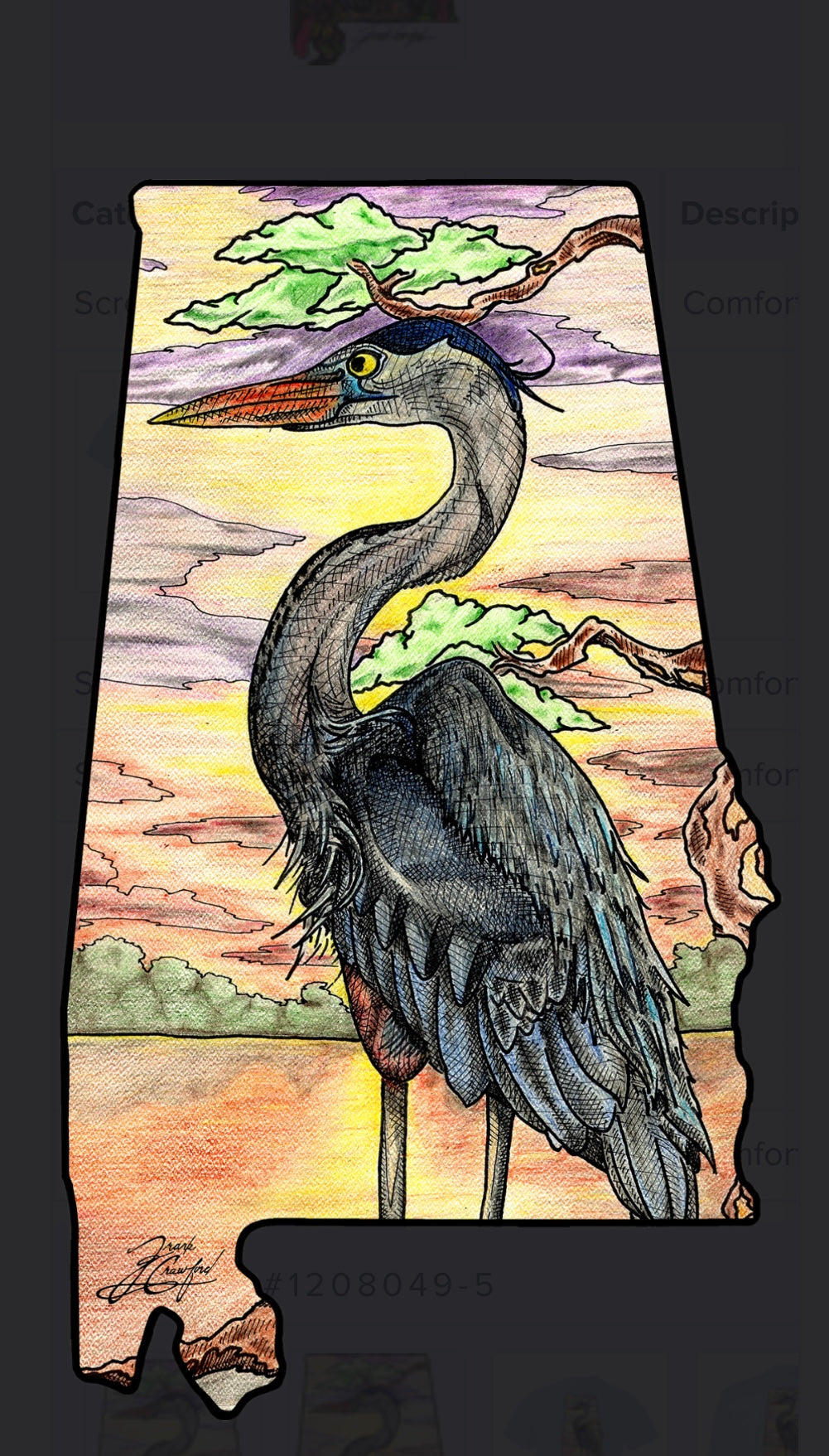 Alabama Heron Long Sleeve T